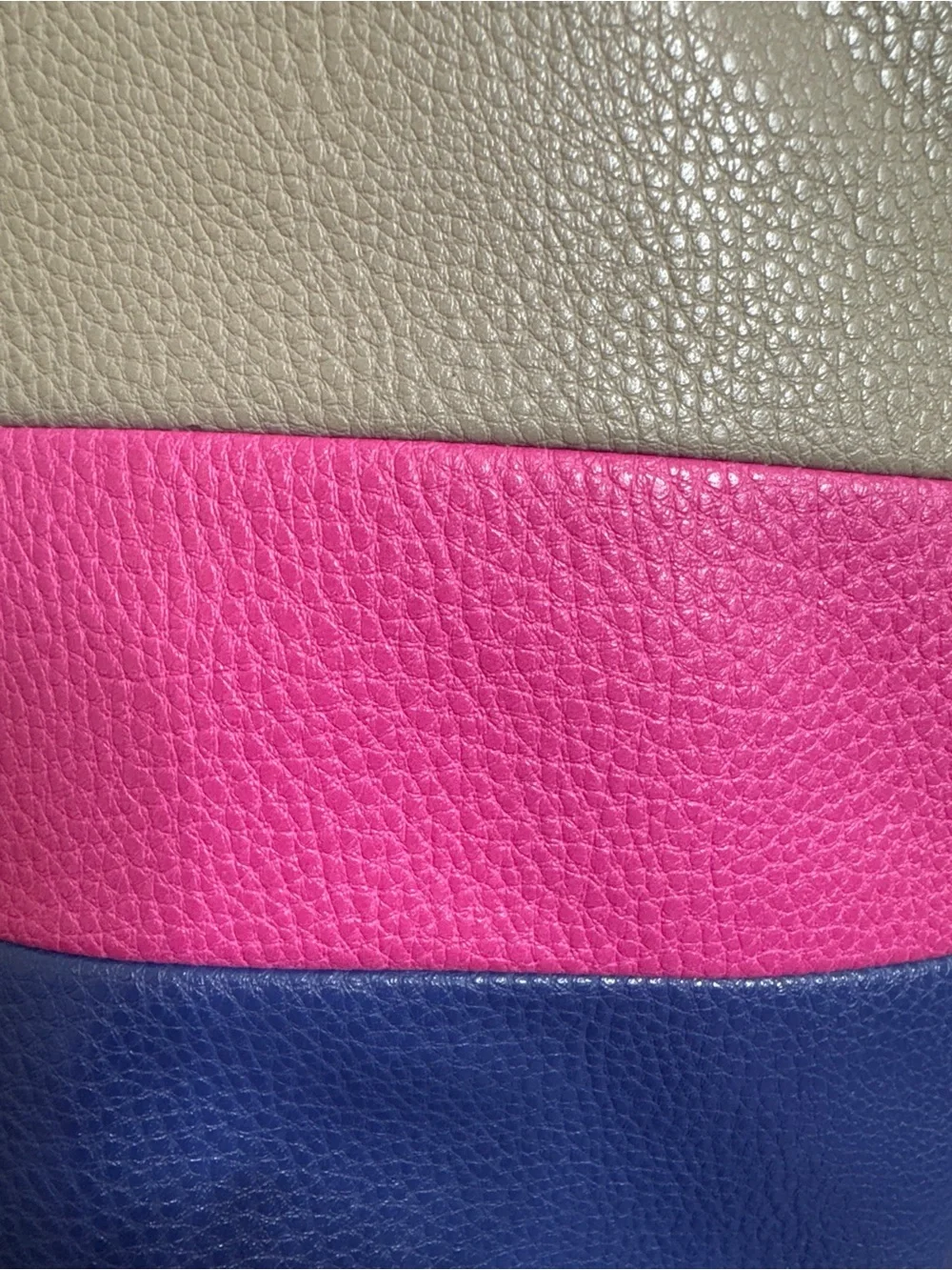 Jessica Simpson Colorblock Tote Bag Pebbled Faux Leather XL Handbag JS4321
